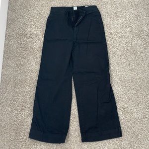 Gap high rise wide leg crop black jean